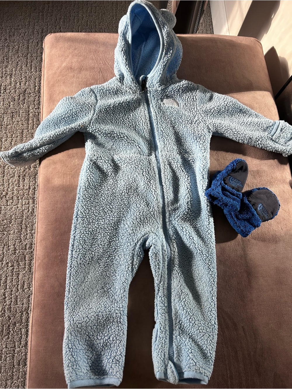 The North Face Light Blue Campshire One-Piece Suit